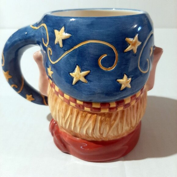 Vintage Christmas Elf Ceramic Coffee Mug 3D 20oz. Tis the Season Holiday tea cup - Picture 4 of 7